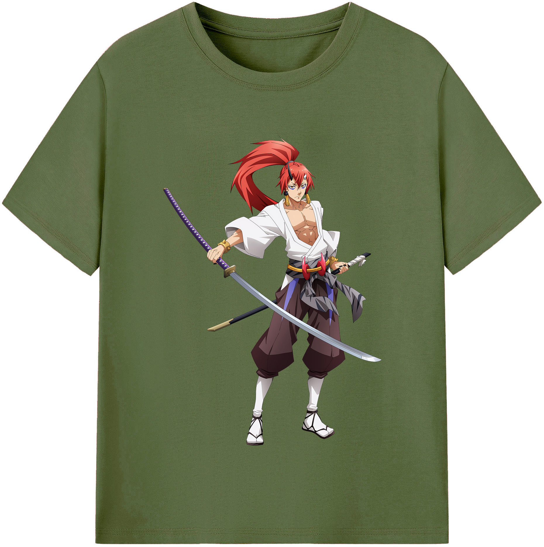（画像用） 転スラ Regarding Reincarnated to Slime 綿100％半袖Tシャツ（フロントプリント）